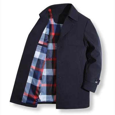 啄木鸟男士春秋中长款风衣外套