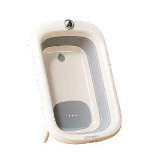 英氏婴儿宝宝洗澡盆可坐躺折叠新生儿大号浴盆儿童用品家用泡澡桶