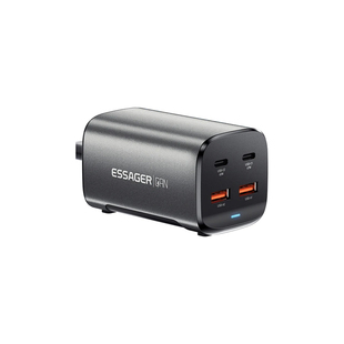 ESSAGER EU Plug 67W GaN Quick Charge 4 Ports Portable Charger英式港澳版充電頭欧洲旅游欧规插头充电器