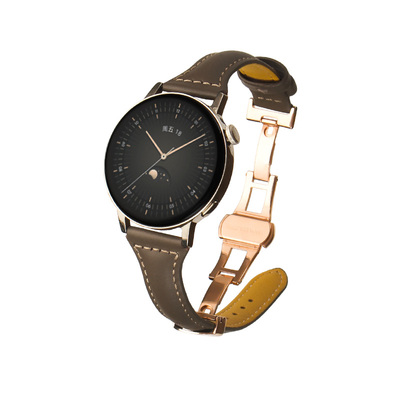 gt6韩系小蛮腰蝴蝶扣皮表带轻奢