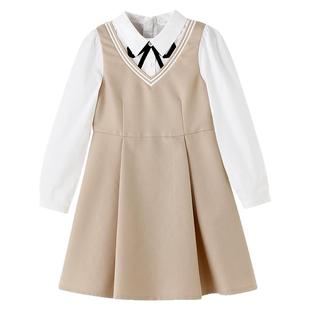 【商场同款】安奈儿童装女童长袖连衣裙春新款休闲AG513536