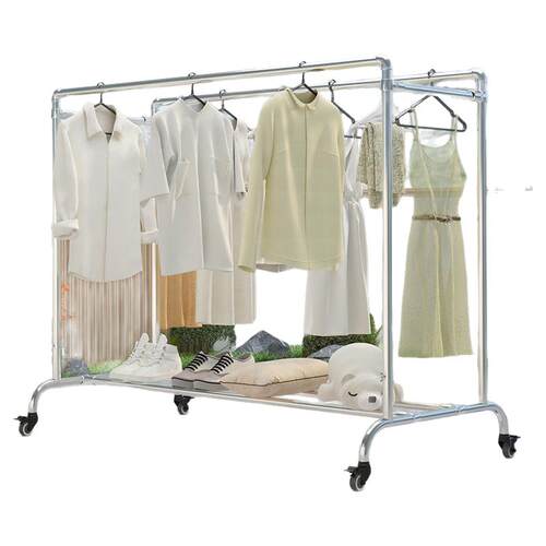 镀锌钢管晾衣架阳台晒衣服被子落地凉衣室内家用挂衣架简易衣架子