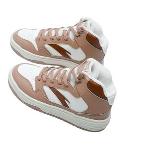 安踏加绒高帮女鞋板鞋休闲二棉鞋保暖冬季革面防泼水防滑运动鞋子