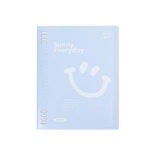 苏铁时光开心笑脸活页本笔记本b5活页本不硌手抽拉夹大容量简约可拆卸笔记本子学生推拉式活页纸作业本