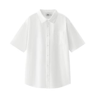 [商场同款]森马短袖衬衫男2025夏季新款纯棉衬衣内搭极简设计上衣