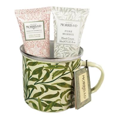 morris&co护手霜 搪瓷杯套装内含2支金百合30ml保湿滋润 海盐组合