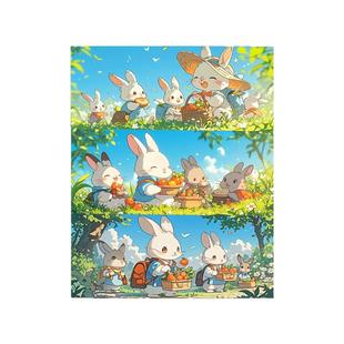 夏日暖阳数字油画diy填充成人手工风景无聊解闷填色丙烯油彩画画