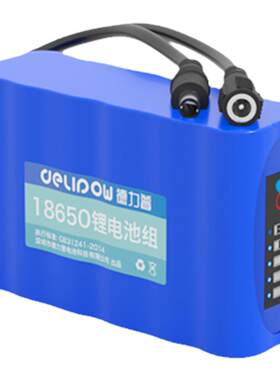德力普12v锂电池组18650户外电源
