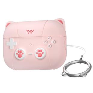 适用苹果airpodspro3代无线蓝牙耳机保护套airpods4代壳airpods3代airpodspro2软硅胶可爱猫咪卡通少女生防摔
