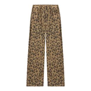 COLINWANG-COLIN JEANS系列|奢牌质感美式复古摩登豹纹直筒牛仔裤