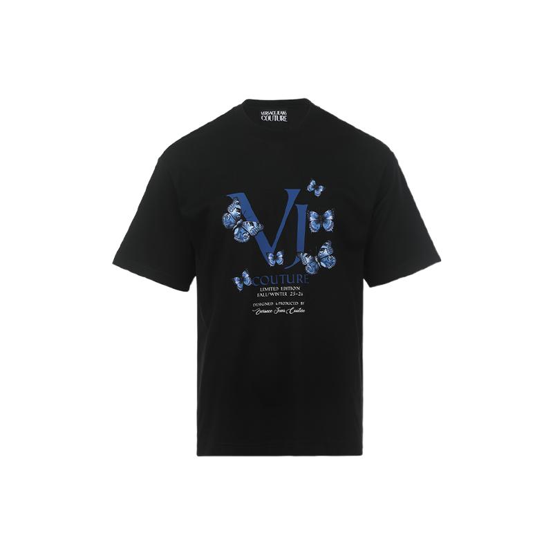 【自营】Versace Jeans Couture男士FW25蝴蝶图案宽松短袖T恤男款