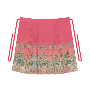 现货织造司[木神]原创明制汉服斜襟对交穿粉色暗纹织金妆花马面裙