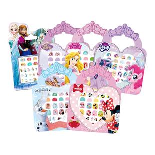 儿童冰雪奇缘指甲贴爱莎夜光贴纸迪士尼正版授权小女孩过家家玩具