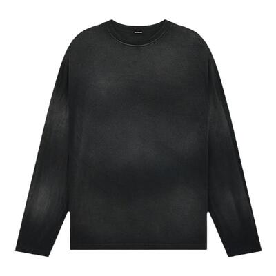 WE11DONE男女同款中性宽松休闲复古触感长袖T恤