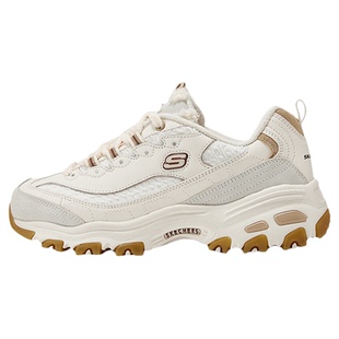 斯凯奇加绒女鞋冬季新款熊猫鞋女士休闲鞋老爹鞋运动鞋女款二棉鞋