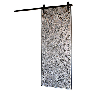 梯木叠雕现代极简谷仓门移门隐形门幽灵门定制衣帽间卫生间推拉门