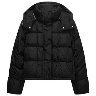 【特享折扣】欧时力 可拆卸帽子捏褶羽绒服外套面包服宽松2025冬