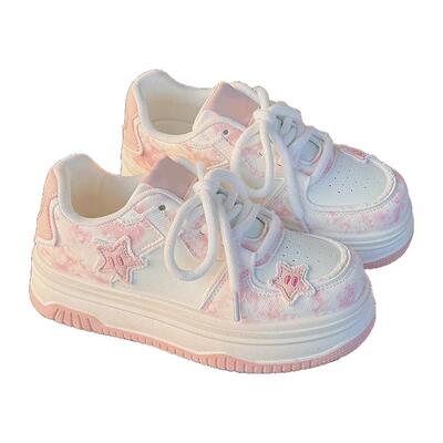 女童鞋子粉色运动鞋春季2026新款百搭休闲板鞋儿童软底女孩学生鞋