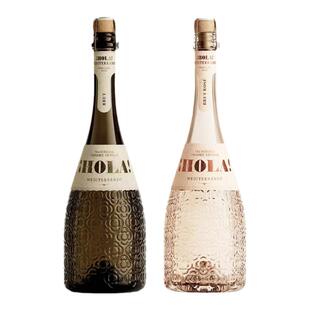 西班牙巴塞之花起泡酒干型白葡萄酒高泡型桃红气泡酒