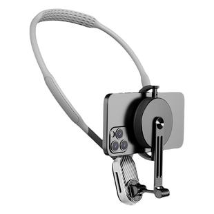 手机挂脖支架运动相机第一视角拍摄直播挂脖子式手机支架磁吸防抖固定胸前拍摄防抖直播VLOG骑行钓鱼懒人神器