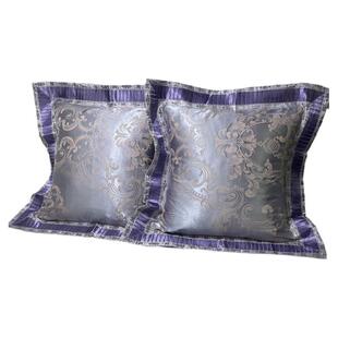 欧式55x55抱枕套全棉婚庆贡缎提花大靠枕套沙发床头靠背垫套一对