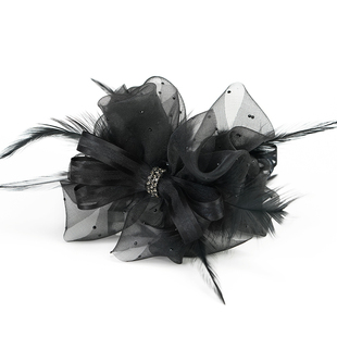 兰壹壹菁菁丸子夹蓬松羽毛显发量多抓夹高级感气质氛围感发饰