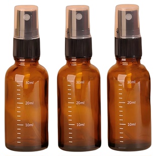 茶色玻璃喷雾100ml瓶分装瓶超细雾便携式爽肤水香水加厚刻度空瓶