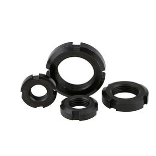 GB812国标圆螺母开槽锁紧螺母止退四槽元螺母M12M16M25M30M50-200