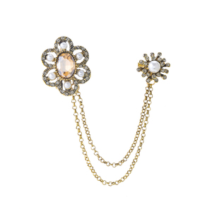 高档气质链条男士西装外套胸针时尚个性大衣外套徽章衬衣领口配饰