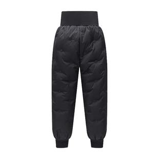 罗蒙白鸭绒儿童黑色羽绒裤内胆男童女童冬季加厚校服神器内搭棉裤