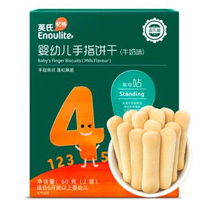 英氏婴幼儿手指饼干果泥泡芙宝宝辅食健康零食磨牙饼干小吃6月+