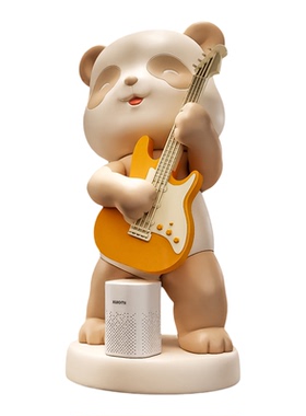 大号熊猫吉他手落地摆件音乐培训乐器店铺酒吧民宿开业礼物装饰品