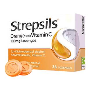 英国Strepsils使立消润喉糖慢性咽喉炎护嗓止咳化痰咽喉疼痛咳嗽