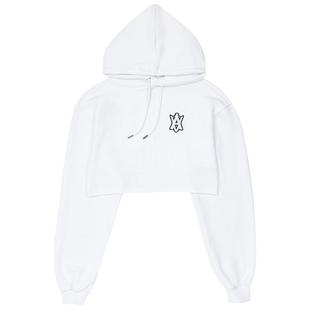 ADLV帽衫秋季明星同款Lisa宽松A标露脐短款连帽卫衣女款韩国潮牌