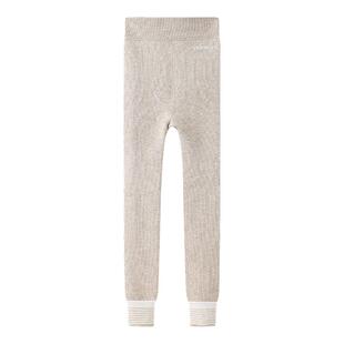 英氏儿童裤子打底裤秋冬加绒加厚保暖裤2025新男女童可外穿打底裤