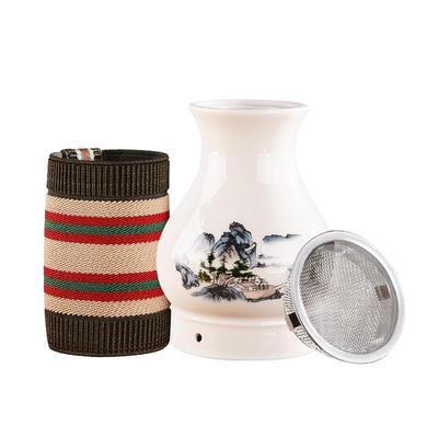艾灸罐陶瓷艾灸盒随身灸家用器具