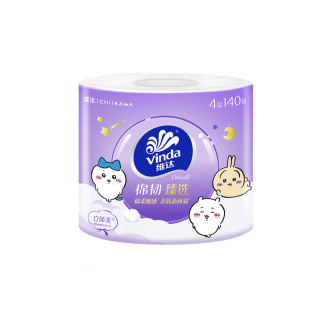 维达CHIIKAWA联名卷纸棉柔棉韧4层加厚卫生纸家用厕纸厕所手纸