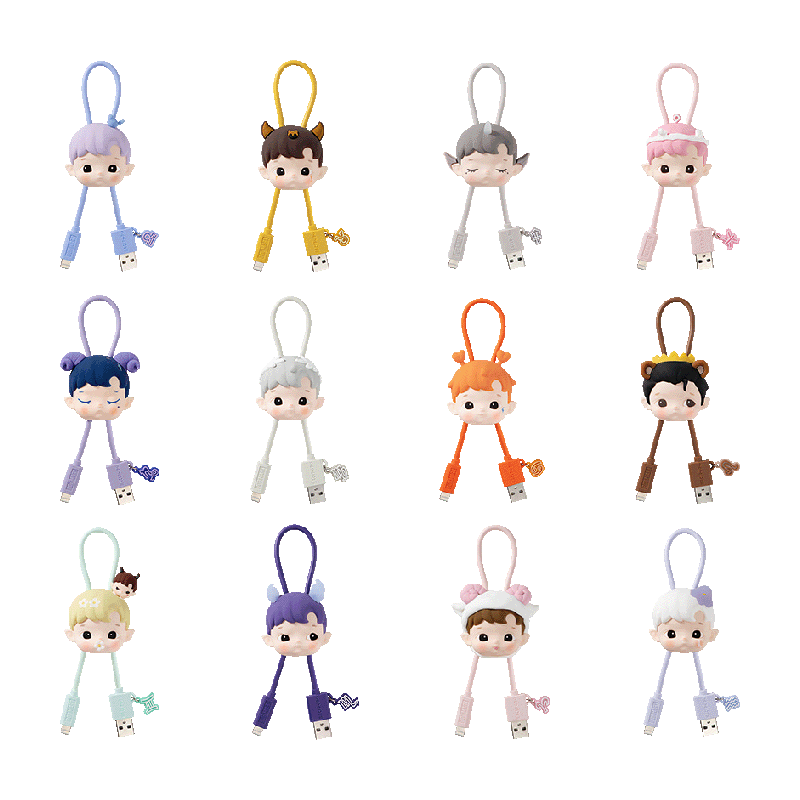 泡泡玛特HACIPUPU星座盲盒数据线