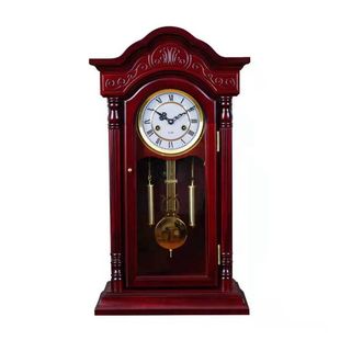 复古高档机械座钟老式大号实木台式钟表家用报时台钟客厅机械钟表