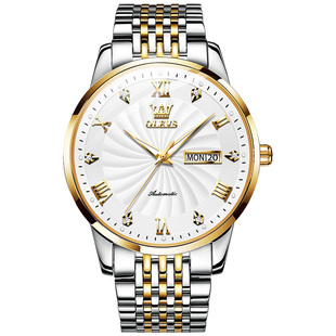 正品瑞士新款名表男士手表男机械表全自动超薄双日历商务品牌十大