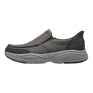 Skechers斯凯奇新款男鞋低帮运动休闲鞋闪穿鞋一脚蹬透气舒适耐磨