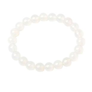 一生一石天然白玛瑙男生手串情侣手链女荔枝冻高级感佛珠玉髓水晶