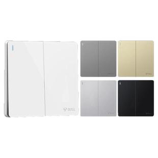 公牛双开双控开关两开双联家用面板暗装床头双位双连2开二开86型