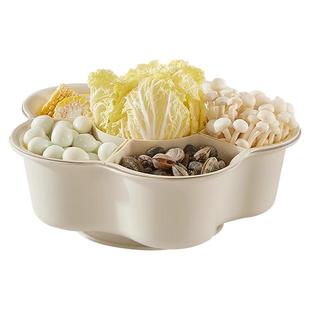 火锅配菜盘家用蔬菜篮置物架可旋转收纳筐家庭厨房九宫格分格拼盘