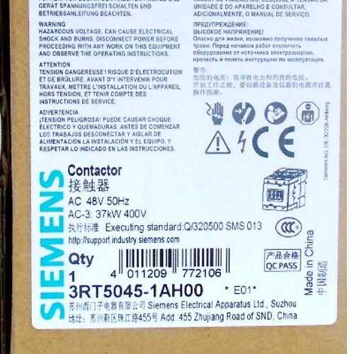 议价原装现货3RT5045-1AH00西门子国产交流接触器3RT50451AH00