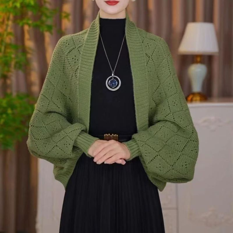 秋季2025新款针织密织方格披肩时尚百搭护颈保暖洋气围巾外搭开衫