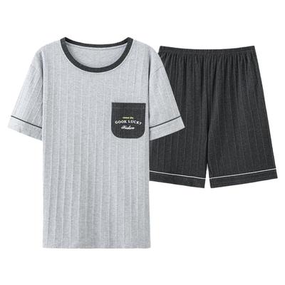 夏季短袖短裤套装男士睡衣
