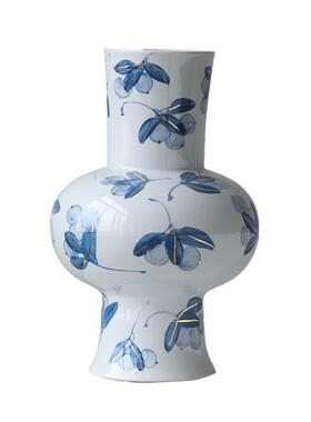 中式花瓶青花瓷景德镇陶瓷摆件复古大口径插花花器艺术感玄关装饰
