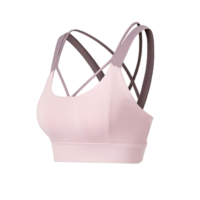 前拉链运动背心式高强度健身文胸