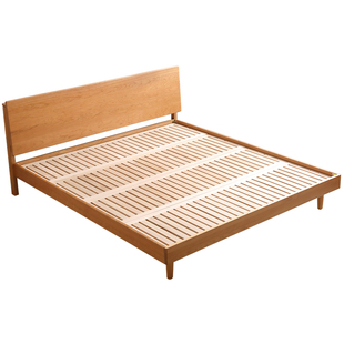 【爆款推荐】联邦家具简约北欧樱桃木实木床主卧侘寂日式兰亭床